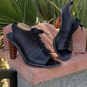 Robert Clergerie‎ Black Leather Booties